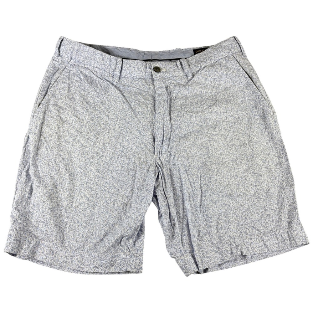 Polo‎ Ralph Lauren Golf Shorts Mens 32 White Blue Floral Performance Classic Fit